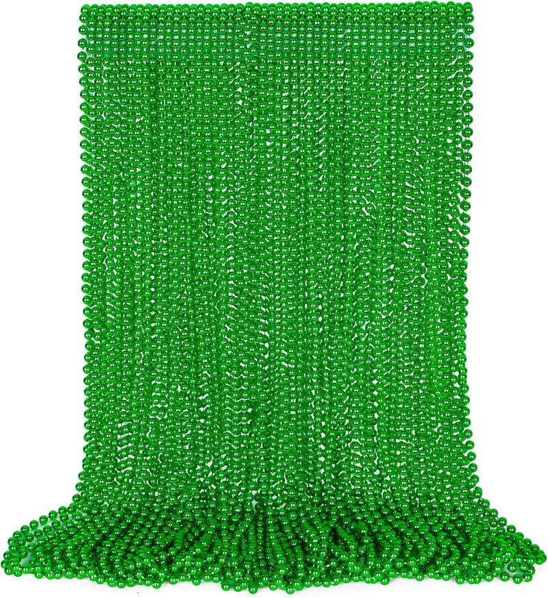 VLUV 36Pcs Beaded Necklace, Mardi Gras Beads Necklaces Accessories, 33 Inch Bead Costume for Women Man, Festival Parade Throw Supplies - Image 1